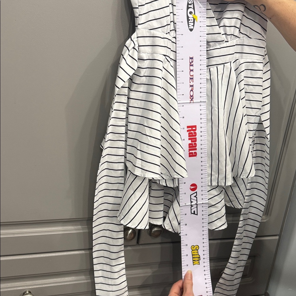 Forever 21 Black and White Striped romper - Picture 7 of 7